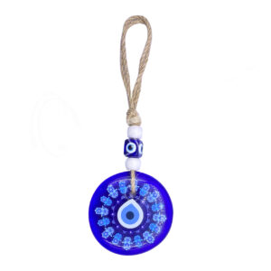 Hand of Fatima Glass Printed Evil Eye Hanging