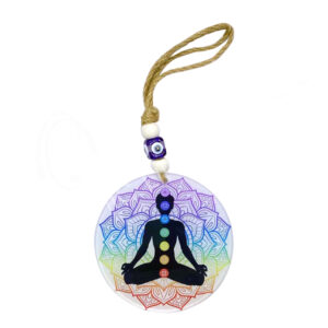 Chakra Buddha Glass Printed Hanging