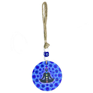 Chakra Buddha Glass Printed Hanging