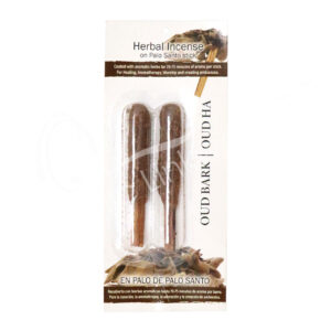 Oud Bark Herbal Resin on Palo Santo Sticks