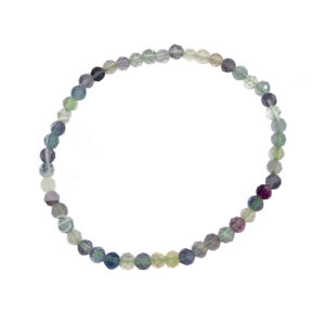 Fluorite Faceted Stone Beads Bracelet