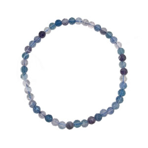 Blue Fluorite Faceted Stone Beads Bracelet