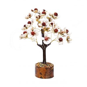 Shell & Rudraksha with Wooden Base 160 Beads Gems Tree