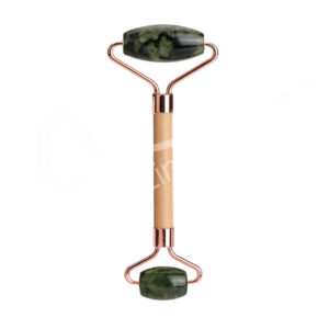 Jade Massager Roller with Wooden Handle