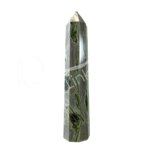 Polished Green Infinite Serpentine 6 Sides Obelisk