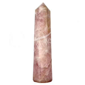 Polished Rose Quartz 6 Sides Obelisk