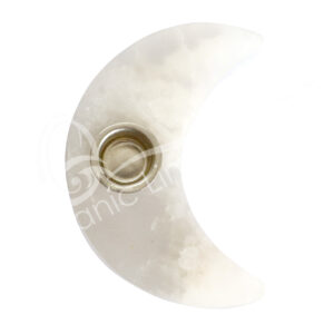 Selenite Moon-Shaped Mini Candle Holder