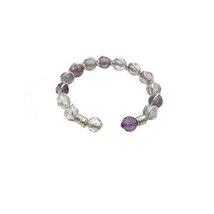 Fluorite Faceted Stones Adjustable Ring