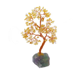 Citrine Gem Tree with Fluorite Base 243 Beads