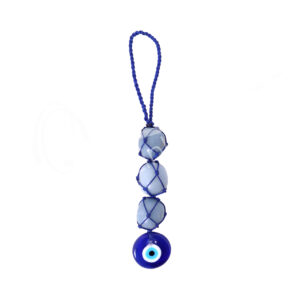Angelite Cord Net Evil Eye Hanging