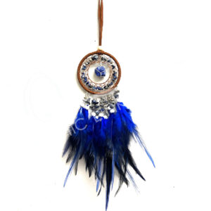 Dreamcatcher Rough Sodalite Chips with Dark Blue Feathers