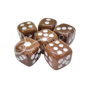 Polished Goldstone Dice