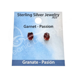 Faceted Garnet Sterling Silver Earrings