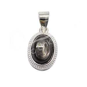 Hypershene Sterling Silver Oval Pendant