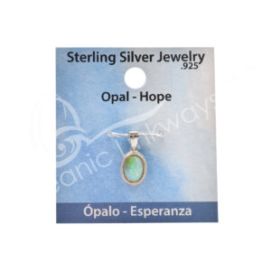 Opal Sterling Silver Oval Pendant
