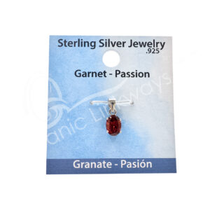 Faceted Garnet Sterling Silver Pendant