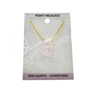 Rose Quartz Point Necklace
