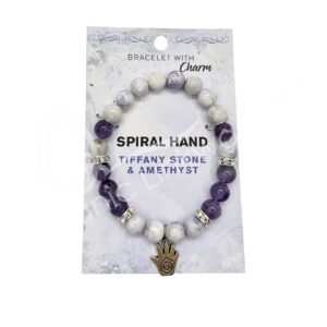 Tiffany Stone and Amethyst with Spiral Hand Charm