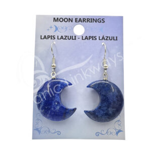 Lapis Lazuli Moon Earrings