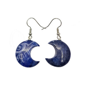 Lapis Lazuli Moon Earrings