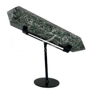 Emerald in Matrix Double Terminated Point on Metal Stand