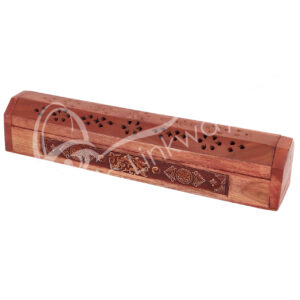 Laser Engraved Dragon Acacia Wood Incense Storage Box