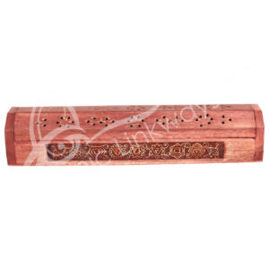 Laser Engraved Chakra Acacia Wood Incense Storage Box