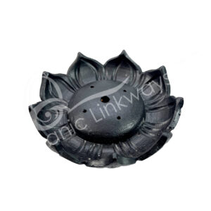 Lotus Black Ceramic Incense Holder