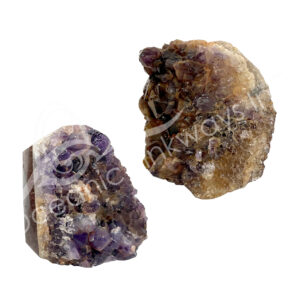 Red Capped Amethyst Cluster