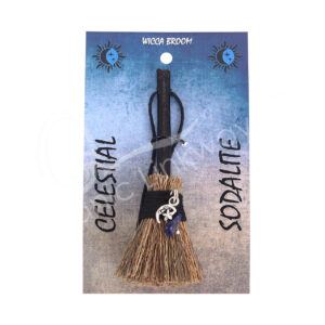 Celestial and Sodalite Mini Witch's Broom