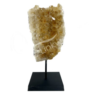 Citrine Druse on Metal Stand