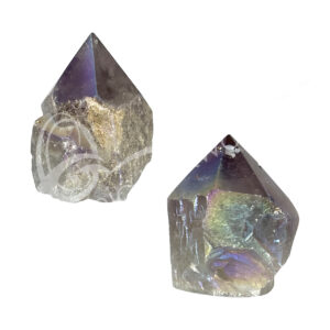 Aura Plated Amethyst Top Polished Point