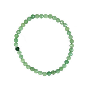 Green Aventurine Faceted Beads Elastic Bracelet