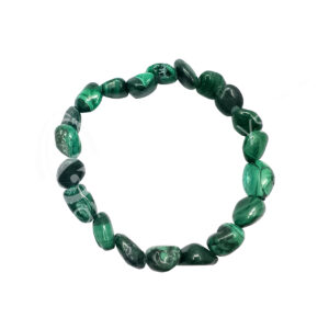 Malachite Tumbled Stones Elastic Bracelet