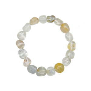 White Topaz Tumbled Stones Bracelet