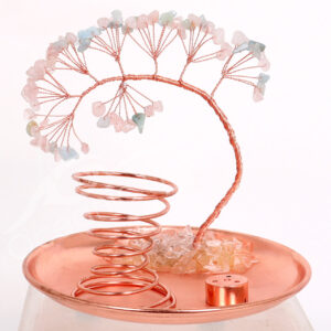 Morganite Gem Tree Incense Holder