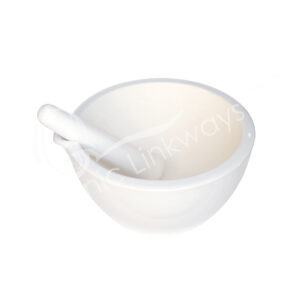 White Ceramic Mortar and Pestle
