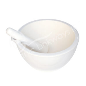 White Ceramic Mortar and Pestle