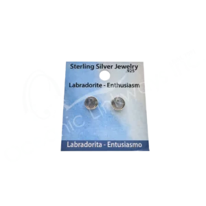 Labradorite Sterling Silver Round Stud Earrings