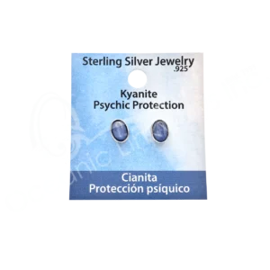 Kyanite Sterling Silver Oval Stud Earrings