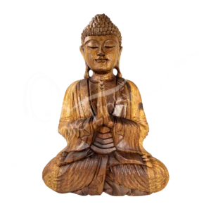 STATUE – WOOD PRAYING BUDDHA