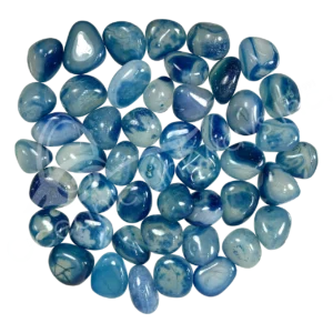Heat Treated Blue Onyx Tumbled Stones