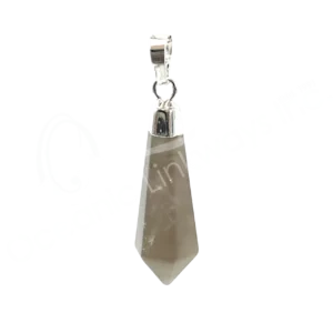 Smoky Quartz Diamond Shape Pendant 1.5-1.75"