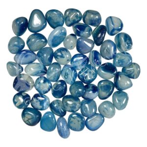 Heat Treated Blue Onyx Tumbled Stones