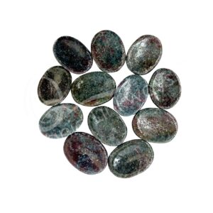 Blue Kyanite with Ruby Worry Stones
