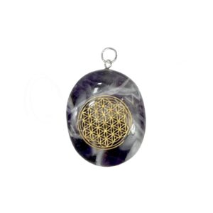 Amethyst Flower of Life Pendant