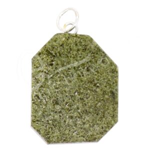 Polished Epidote Slice Pendant