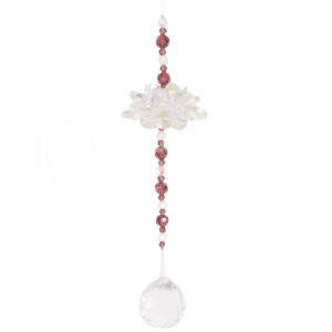 Crystal Lotus Clear AB with Ball Hanging