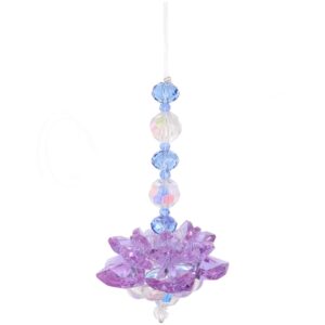 Crystal Lotus Purple Hanging