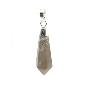 Smoky Quartz Diamond Shape Pendant 1.5-1.75"